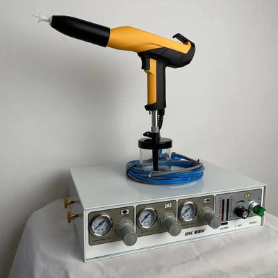 Mini Portable Metal Powder Painting Machine dengan Peralatan Lapisan Kompak Hopper Kecil