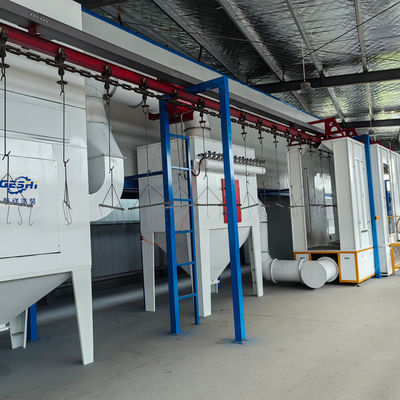 Kompak Otomatis Powder Coating Line Mudah Kontrol Otomatis Powder Coating Sistem