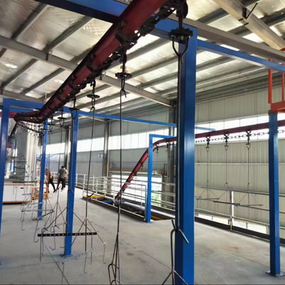 Kompak Otomatis Powder Coating Line Mudah Kontrol Otomatis Powder Coating Sistem
