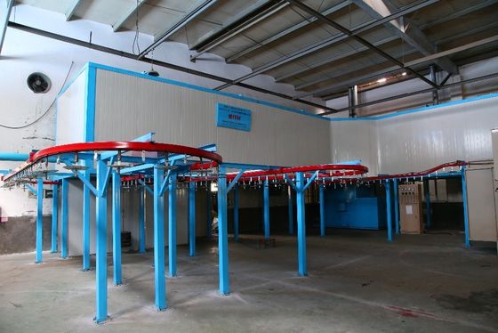 1.2mm Baja Otomatis Powder Coating Line Sistem Permukaan Serbuk Industri Berkecepatan Tinggi