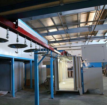 Steel Electrostatic Spraying Assembly Line OEM Mesin Lapisan Serbuk Industri hemat daya