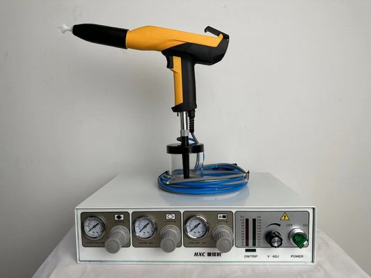 Mini Portable Metal Powder Painting Machine dengan Peralatan Lapisan Kompak Hopper Kecil